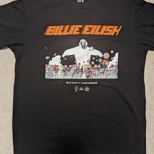 Uniqlo Billie Eilish Takashi Murakami Black T-Shirt Size 11-12